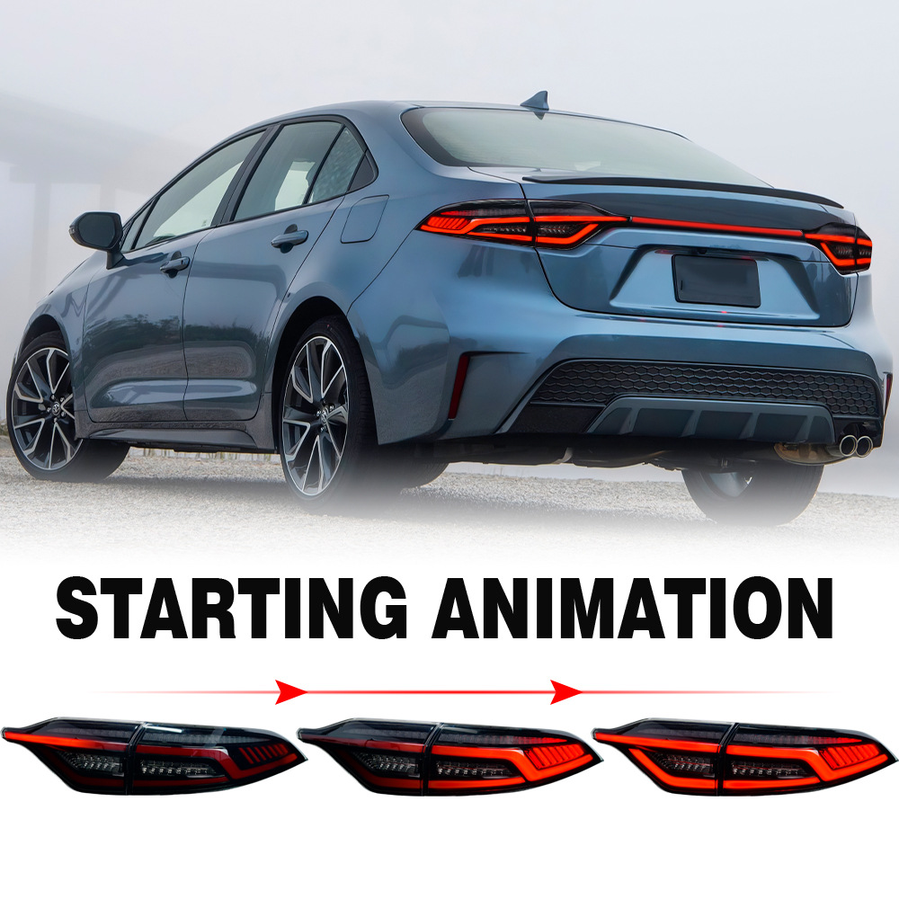 Automobile Taillight For Toyota corolla 20 18-20 20 LED Throughout Taillights Assembly Streaming Turn Signal Lights American Version