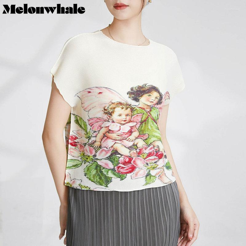 Women's T Shirts MelonWhale Women Beige Vintage Printed Pleated Big Size T-shirt Round Neck Short Sleeve Fashion Tide Spring Summer 2023
Women's T Shirts MelonWhale Women Beige Vintage Printed Pleated Big Size T-shirt Round Neck Short Sleeve Fashion Tide Spring Summer 2023