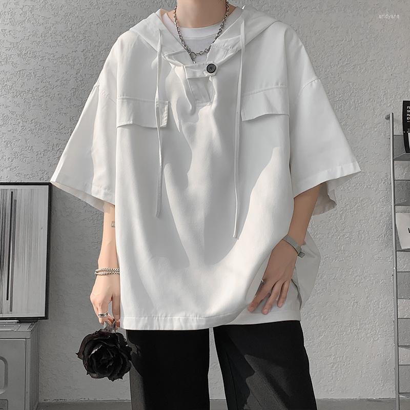 Men's T Shirts Summer Short Sleeve T-shirt Men Fashion Oversized Tshirt Mens Streetwear Hip Hop Loose Hooded Shirt Large Size M-5XL, Navy blue
Men's T Shirts Summer Short Sleeve T-shirt Men Fashion Oversized Tshirt Mens Streetwear Hip Hop Loose Hooded Shirt Large Size M-5XL, Navy blue