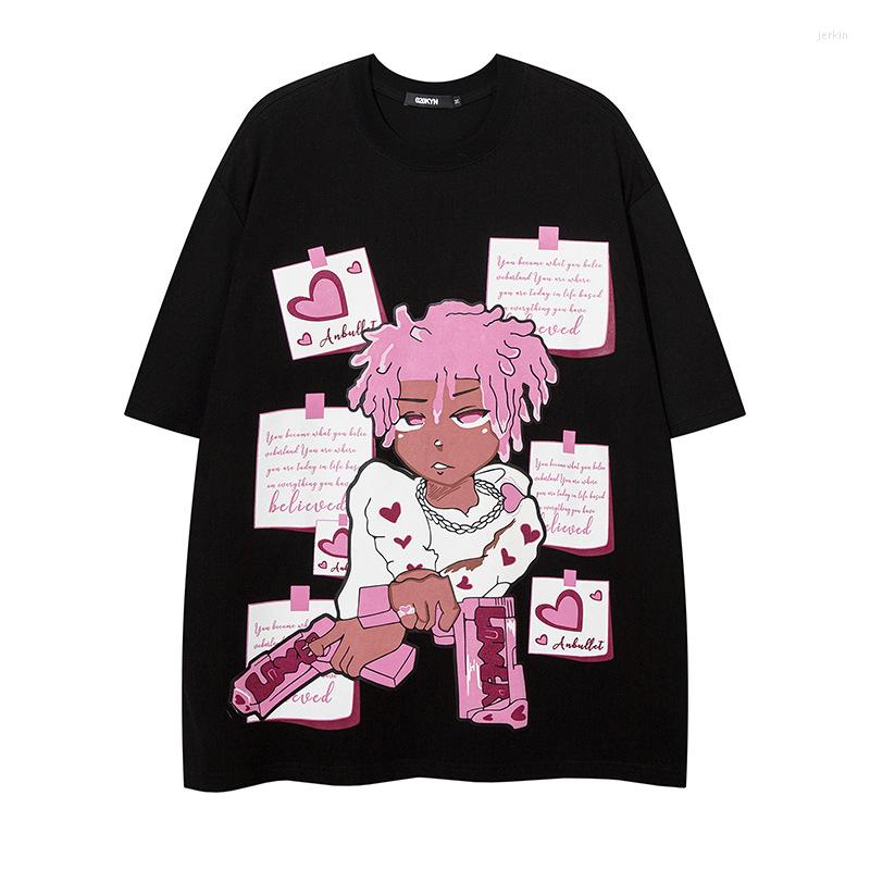 Men's T Shirts Anime T-shirt Men Women Harajuku Cartoon Graphic Print Tee Shirt Oversized Cotton O Neck Tops Casual Streetwear, White
Men's T Shirts Anime T-shirt Men Women Harajuku Cartoon Graphic Print Tee Shirt Oversized Cotton O Neck Tops Casual Streetwear, White