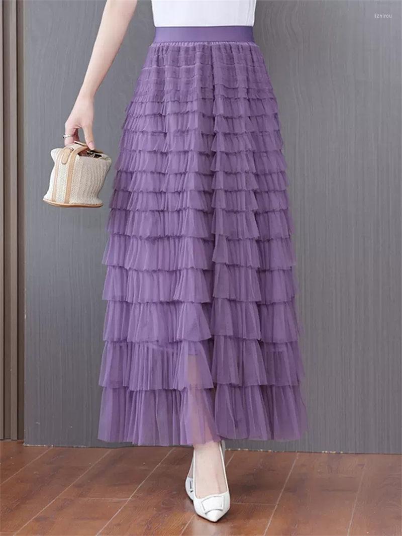 Skirts Purple Skirt For Women's Spring Mid-Length Cake Puffy High Waist Fashion Slim A-Line Elegant Jupe Femme Z269, Black
Skirts Purple Skirt For Women's Spring Mid-Length Cake Puffy High Waist Fashion Slim A-Line Elegant Jupe Femme Z269, Black