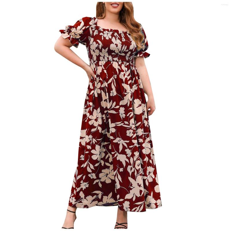 Plus Size Dresses Floral Print Dress For Women Square Collar Casual Elegant Long Elastic Waist Loose Female Clothing 4xl, Black
Plus Size Dresses Floral Print Dress For Women Square Collar Casual Elegant Long Elastic Waist Loose Female Clothing 4xl, Black