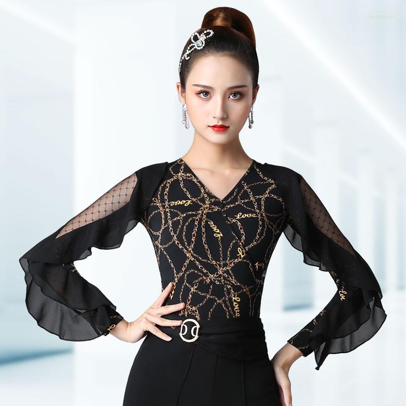 Stage Wear Women Latin Dance Tops Sexy V-Neck Long Sleeve Costumes Cha Rumba Samba Practice Clothes Salsa Dress DQS5571, Picture shown
Stage Wear Women Latin Dance Tops Sexy V-Neck Long Sleeve Costumes Cha Rumba Samba Practice Clothes Salsa Dress DQS5571, Picture shown