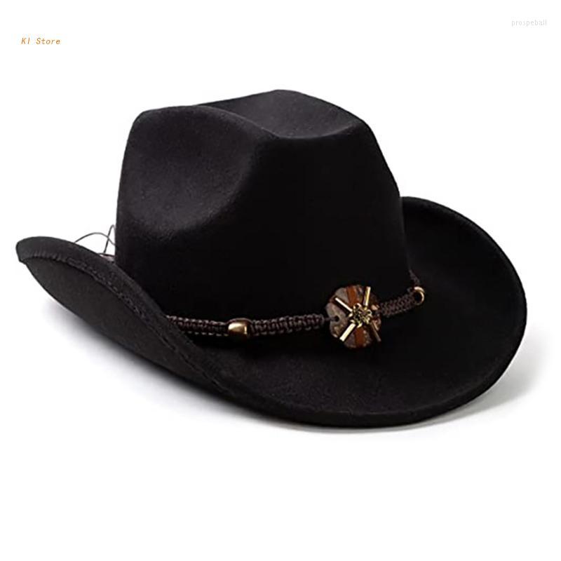 Berets Windproof Solid Color Fedora Hats For Woman Men Thick Fabric Cowboy Hat With Decorative Rope Western Jazz Felt, White
Berets Windproof Solid Color Fedora Hats For Woman Men Thick Fabric Cowboy Hat With Decorative Rope Western Jazz Felt, White