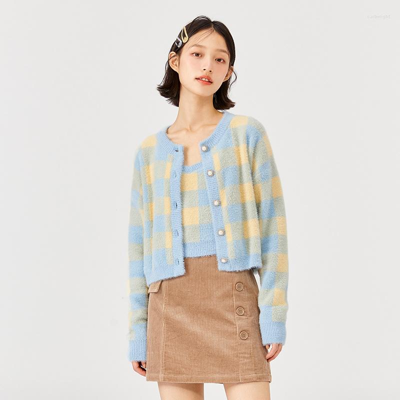 Work Dresses Knitted Suit Women Short Plaid Cardigan With Suspenders 2023 Winter Loose Two-Piece Set Sweet, Blue and yellow
Work Dresses Knitted Suit Women Short Plaid Cardigan With Suspenders 2023 Winter Loose Two-Piece Set Sweet, Blue and yellow