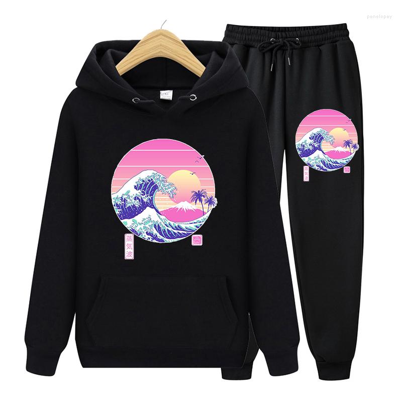 Women' Two Piece Pants Vaporwave Kanagawa Suit Japan Anime Landscape Women Black Casual Loose Tracksuits Hoodies Sweatshirts And Sweatpants, 31358
Women' Two Piece Pants Vaporwave Kanagawa Suit Japan Anime Landscape Women Black Casual Loose Tracksuits Hoodies Sweatshirts And Sweatpants, 31358