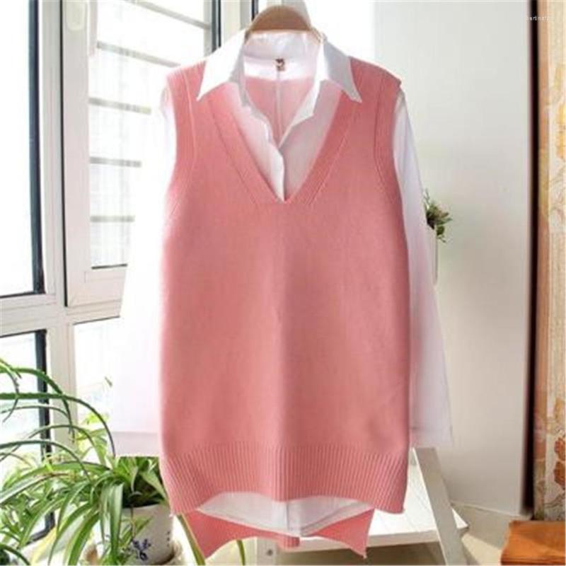Women's Vests Sweater Vest Women Spring Autumn Sleeveless Pullover V-neck Knitted Wool Waistcoat For Loose Casual Oversize, Pink
Women's Vests Sweater Vest Women Spring Autumn Sleeveless Pullover V-neck Knitted Wool Waistcoat For Loose Casual Oversize, Pink