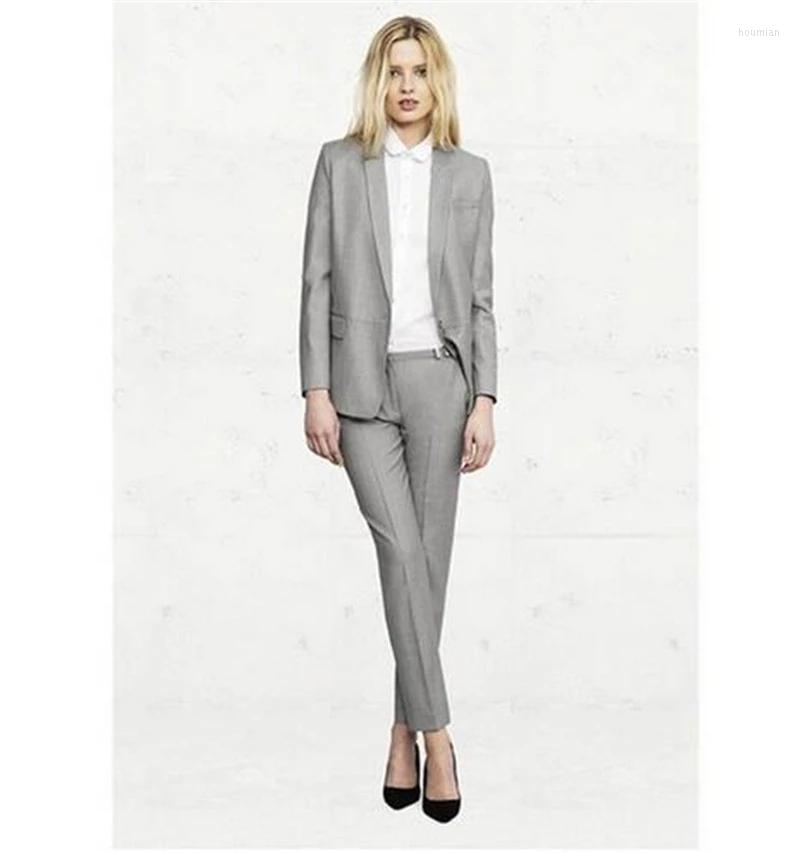 Women's Two Piece Pants Custom Made Grey 2 Set Women Business Pantsuits Office Formal Uniform Ladies Work Wear Blazer Outfit Pantsuit, Dark grey
Women's Two Piece Pants Custom Made Grey 2 Set Women Business Pantsuits Office Formal Uniform Ladies Work Wear Blazer Outfit Pantsuit, Dark grey