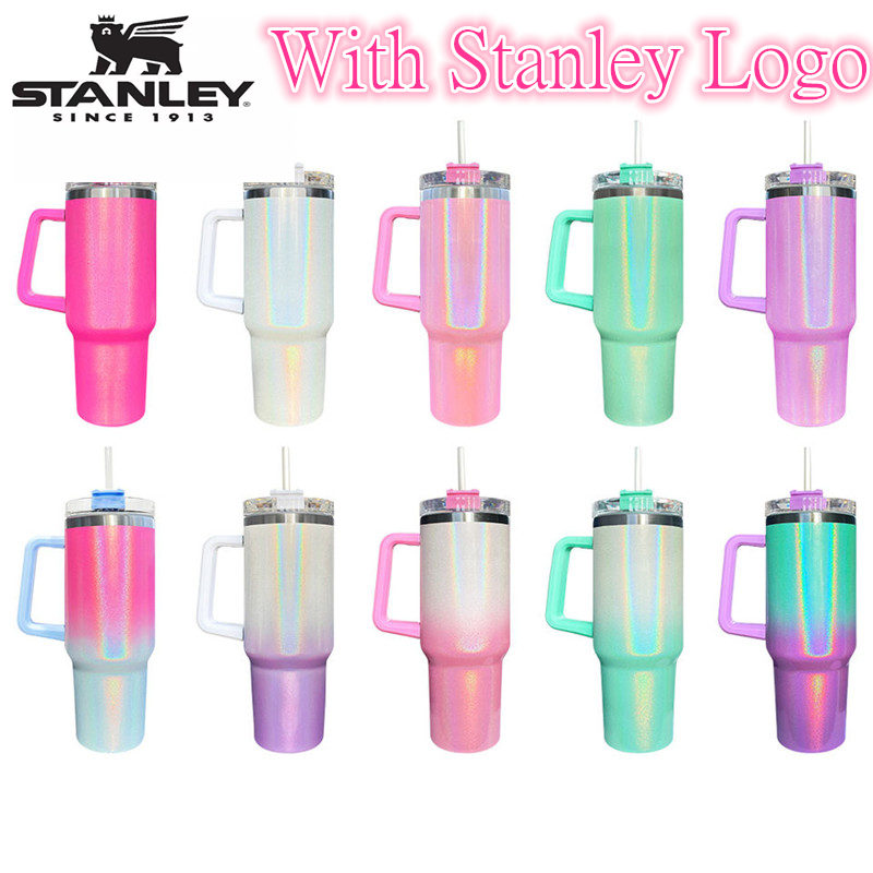 Stanley LOGO 40oz Rainbow Stainless Steel Sublimation Tumblers Glitter 40oz Travel Car Mugs Big Capacity Water Cups With Handles and Lids DHL, Multi-color
Stanley LOGO 40oz Rainbow Stainless Steel Sublimation Tumblers Glitter 40oz Travel Car Mugs Big Capacity Water Cups With Handles and Lids DHL, Multi-color