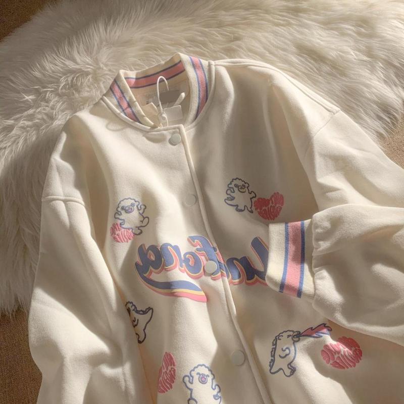 Women's Jackets Spring And Autumn Women Baseball Uniform Jacket Korean Design Loose Versatile Couple Coat For
Women's Jackets Spring And Autumn Women Baseball Uniform Jacket Korean Design Loose Versatile Couple Coat For