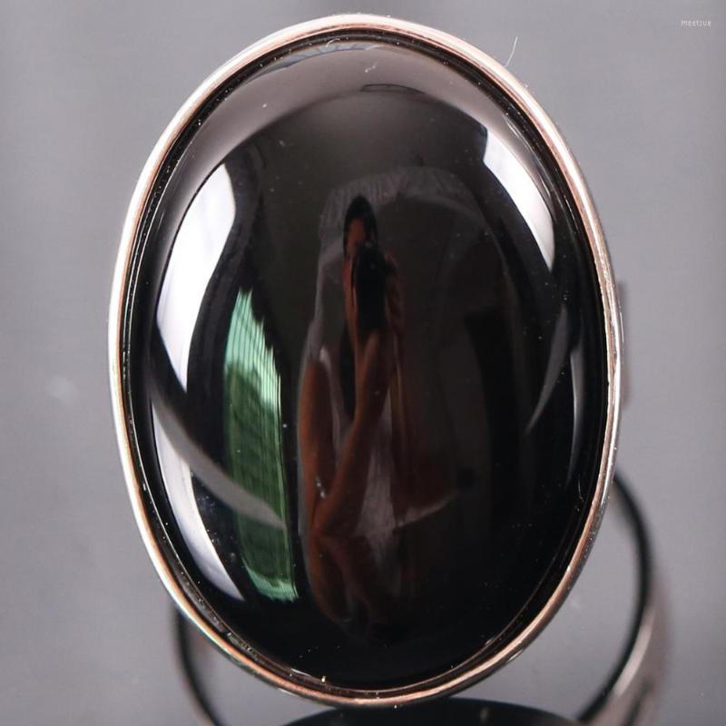 Cluster Rings 1Pcs Women Men Wedding Ring Jewelry Gift Natural Stone Oval Beads Black Onyx Adjustable Finger Z126
Cluster Rings 1Pcs Women Men Wedding Ring Jewelry Gift Natural Stone Oval Beads Black Onyx Adjustable Finger Z126