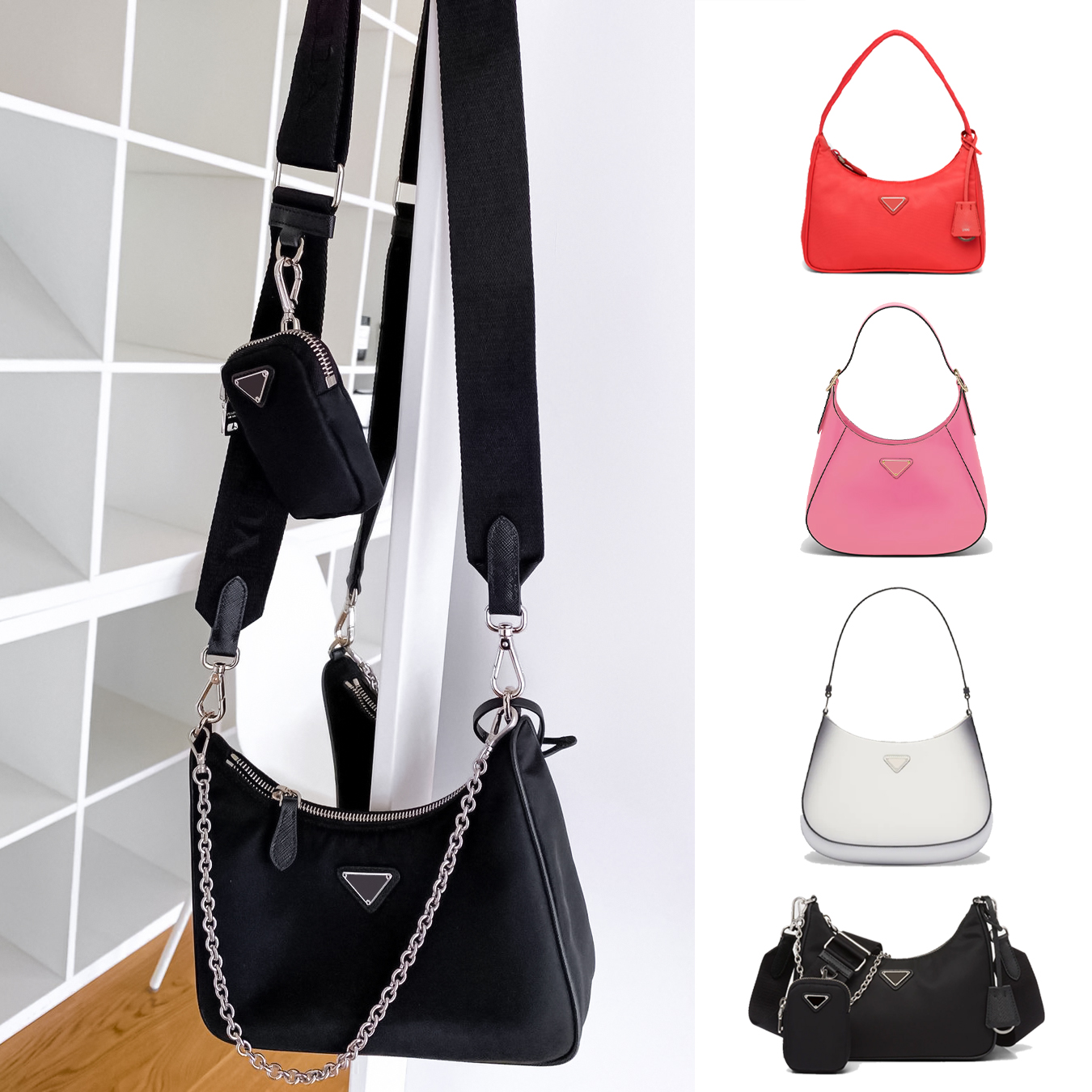 Fashion Re-edition 2000 2005 Triangle prad Safino bag womens purse Leather Cross Body Nylon handbags Clutch bags Luxury mens Designer gym Totes Underarm Shoulder bag, 1-blue
Fashion Re-edition 2000 2005 Triangle prad Safino bag womens purse Leather Cross Body Nylon handbags Clutch bags Luxury mens Designer gym Totes Underarm Shoulder bag, 1-blue