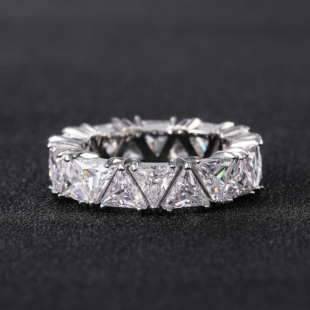 Eternity Triangle Ring 925 Sterling silver Engagement Wedding Band Rings for Women Bridal Diamond Promise Party Jewelry Gift
Eternity Triangle Ring 925 Sterling silver Engagement Wedding Band Rings for Women Bridal Diamond Promise Party Jewelry Gift