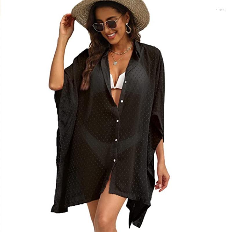 Women' Swimwear Summer Chiffon Jacquard See Through Bikini Cover-ups Women Casual Button Cardigan Lapel Beachwear Female Vacation Beach, Red
Women' Swimwear Summer Chiffon Jacquard See Through Bikini Cover-ups Women Casual Button Cardigan Lapel Beachwear Female Vacation Beach, Red