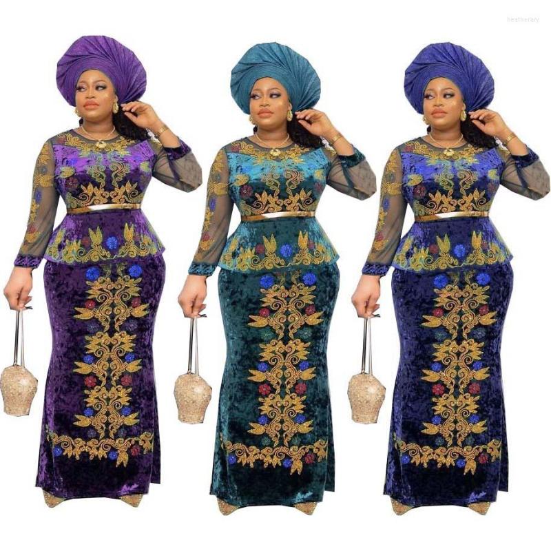 Ethnic Clothing Velvet African Dresses For Women Dashiki Long Sleeve Robe Dress Africa Clothes Christmas Diamond Maxi No Headtie
Ethnic Clothing Velvet African Dresses For Women Dashiki Long Sleeve Robe Dress Africa Clothes Christmas Diamond Maxi No Headtie