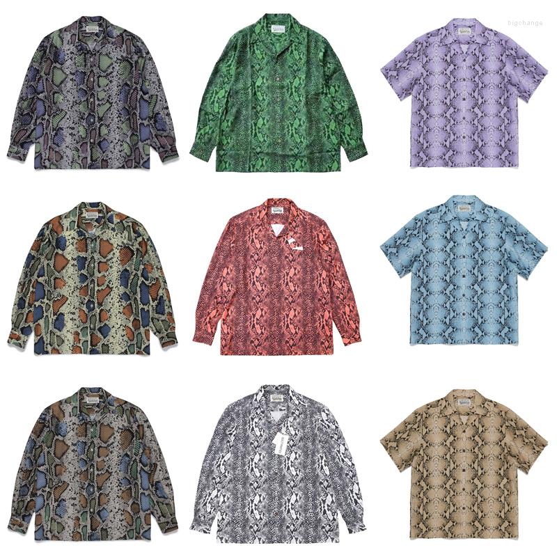 Men's Casual Shirts Snake Pattern Series WACKO MARIA Shirt Men Women High Quality Hawaii Style Seaside Holiday Blouse
Men's Casual Shirts Snake Pattern Series WACKO MARIA Shirt Men Women High Quality Hawaii Style Seaside Holiday Blouse