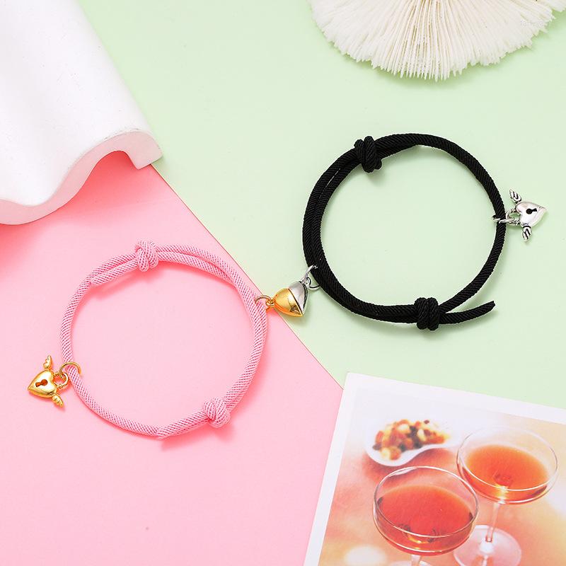 Charm Bracelets 2023 Fashion 2pcs/pair Matching Couple Bracelet For Lovers Cute Heart Magnet Braslet Valentines Day Braclet Attract
Charm Bracelets 2023 Fashion 2pcs/pair Matching Couple Bracelet For Lovers Cute Heart Magnet Braslet Valentines Day Braclet Attract