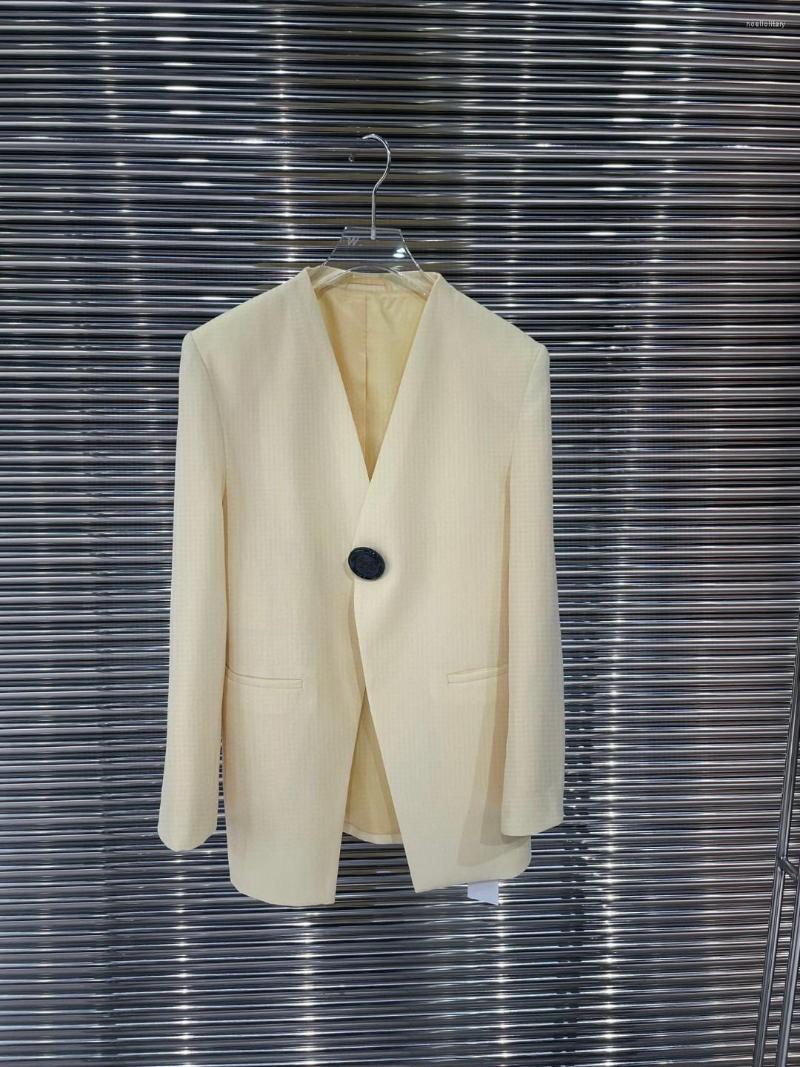 Women' Suits 2023 Autumn Women High Quality V Neck Single Button Casual Fashion Blazer Female Chic Coat Outerwear Ddxgz2 4.05, Yellow
Women' Suits 2023 Autumn Women High Quality V Neck Single Button Casual Fashion Blazer Female Chic Coat Outerwear Ddxgz2 4.05, Yellow