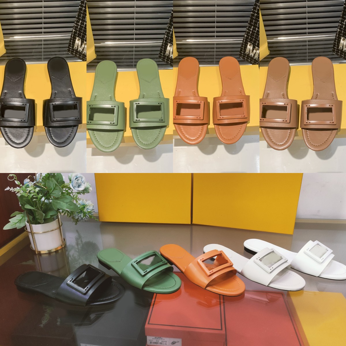 Designer Slides Slippers Women Black Orange Famouse Banded Flats LOGO Sandals Leather Embellished Hollow Out F Baguette Pattern Ladies Sexy Shoes Beach Flip Flops, Fd4104
Designer Slides Slippers Women Black Orange Famouse Banded Flats LOGO Sandals Leather Embellished Hollow Out F Baguette Pattern Ladies Sexy Shoes Beach Flip Flops, Fd4104