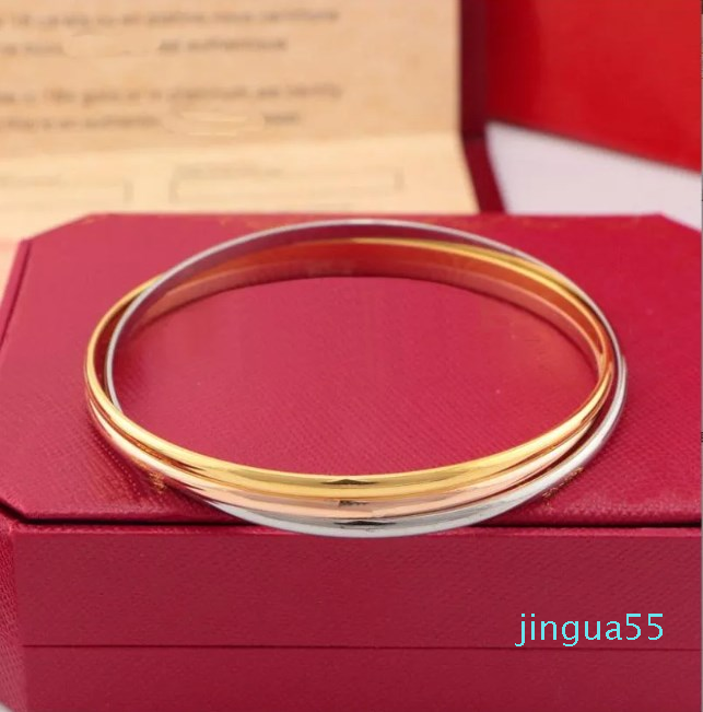 Bracelet Three Ring Colored Titanium Steel Bracelet Women's European and American Fashion Bracelet Stainless Steel Rose Gold Jewelry
Bracelet Three Ring Colored Titanium Steel Bracelet Women's European and American Fashion Bracelet Stainless Steel Rose Gold Jewelry