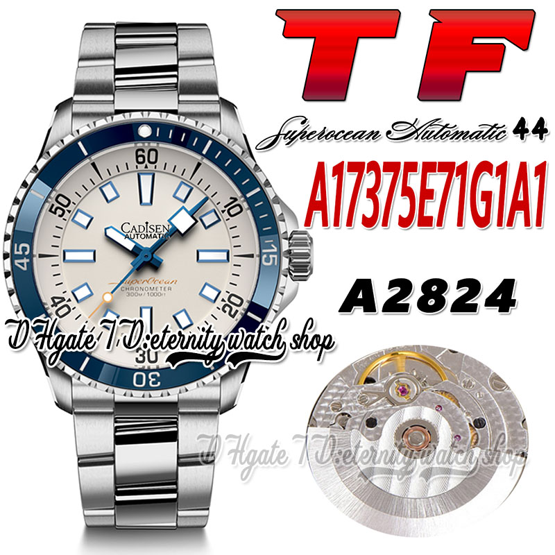 TF Superocean 44 ETA A2824 Automatic Mens Watch A17375E71G1A1 Blue Ceramic Bezel White Dial Stick Markers Stainless Steel Bracelet Super Edition eternity Watches, Watch waterproof production cost
TF Superocean 44 ETA A2824 Automatic Mens Watch A17375E71G1A1 Blue Ceramic Bezel White Dial Stick Markers Stainless Steel Bracelet Super Edition eternity Watches, Watch waterproof production cost