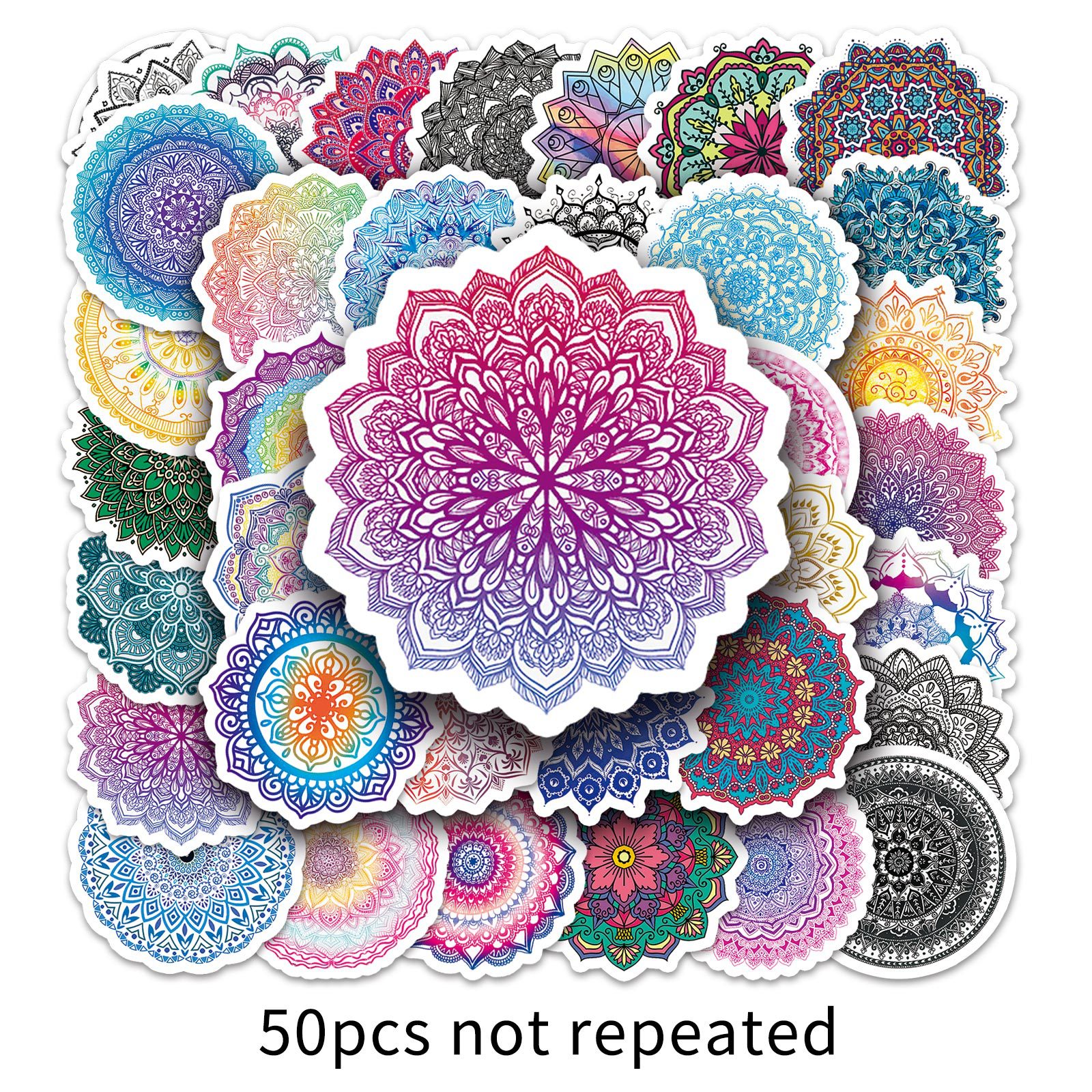 50Pcs Wholesale Mandala Stickers Waterproof Sticker For Luggage Laptop Guitar Skateboard Notebook Water Bottle Phone Case Car Decals, Multi-color
50Pcs Wholesale Mandala Stickers Waterproof Sticker For Luggage Laptop Guitar Skateboard Notebook Water Bottle Phone Case Car Decals, Multi-color