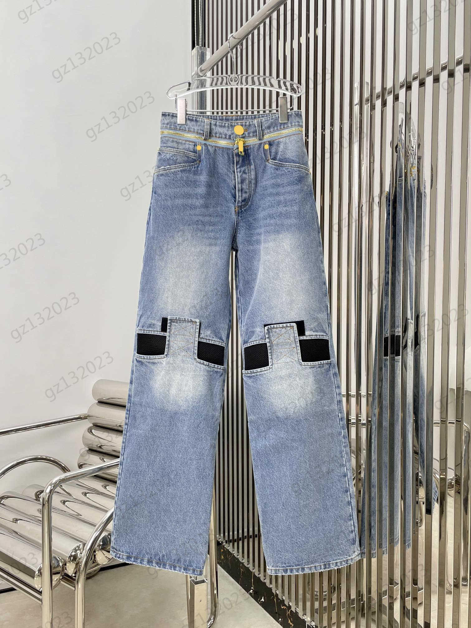 Designer Jeans Metal Zipper Design Detachable High-waisted Denim Trousers Stitching Mesh Velcro Decoration Fashion Brand Trend Pant Jeans For Women Trendy
Designer Jeans Metal Zipper Design Detachable High-waisted Denim Trousers Stitching Mesh Velcro Decoration Fashion Brand Trend Pant Jeans For Women Trendy