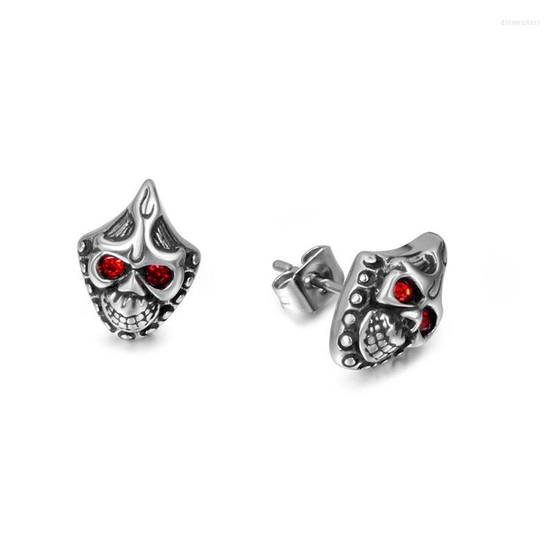 Stud Earrings 1pc Punk Titanium Steel Skull Red Zircon Crystal For Men Women Halloween Party Jewelry Creativity Gift Wholesale
Stud Earrings 1pc Punk Titanium Steel Skull Red Zircon Crystal For Men Women Halloween Party Jewelry Creativity Gift Wholesale