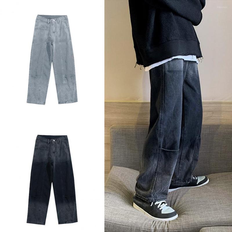 Men' Jeans Trendy Retro Button Soft Casual Straight Wide Leg Denim Long Pants, Dark gray
Men' Jeans Trendy Retro Button Soft Casual Straight Wide Leg Denim Long Pants, Dark gray