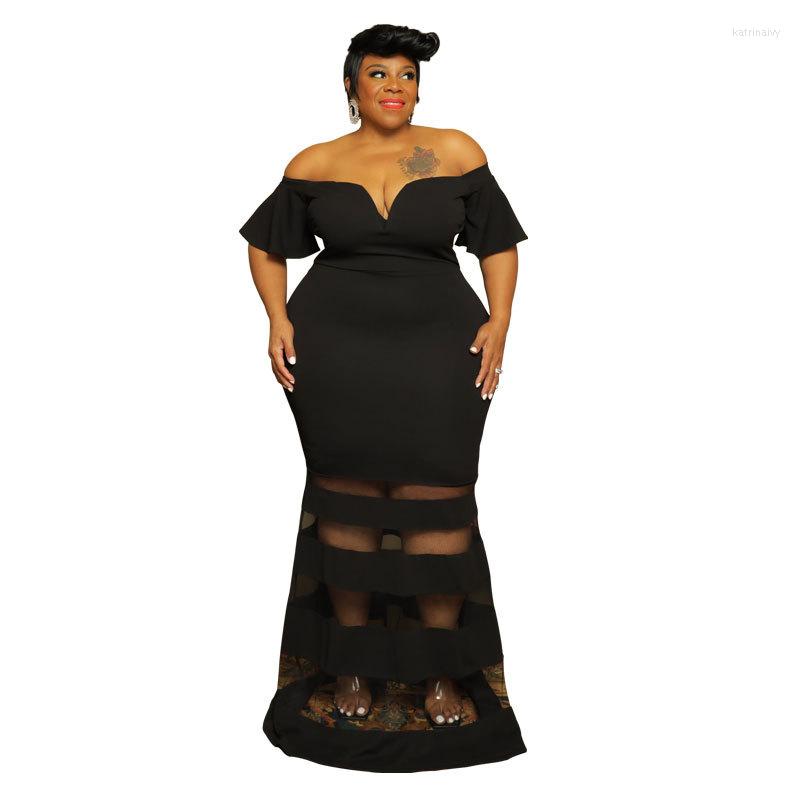 Plus Size Dresses Big Beautiful Women Summer Long Dress Slash Neck Female Robe Mesh Patchwork Girl's Party Club Vestidos Lady's
Plus Size Dresses Big Beautiful Women Summer Long Dress Slash Neck Female Robe Mesh Patchwork Girl's Party Club Vestidos Lady's