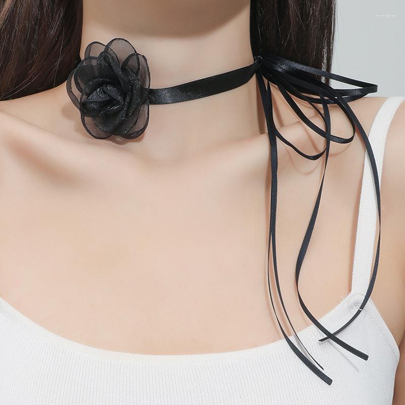 Choker Vintage Big Flower Necklace Dinner Party Adjustable Ribbon Collar Sexy Camellia Neckband For Women Girls Fashion Jewelry
Choker Vintage Big Flower Necklace Dinner Party Adjustable Ribbon Collar Sexy Camellia Neckband For Women Girls Fashion Jewelry