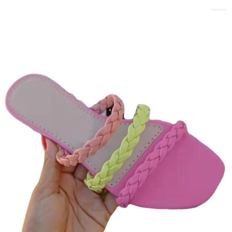 Slippers 2023 Summer Large Knitted Women's Shoes Casual Candy Color Flat Bottom Square Head One Step Female, Pink
Slippers 2023 Summer Large Knitted Women's Shoes Casual Candy Color Flat Bottom Square Head One Step Female, Pink