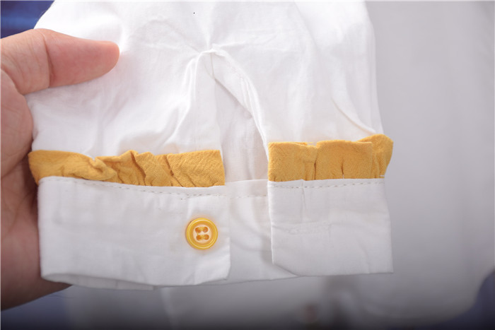 Women's Blouses Shirts Mori Girl Autumn Women Blouse Vintage Sunflower Embroidery Ruffled Peter Pan Collar Cotton Long Sleeve White Shirt Top 230