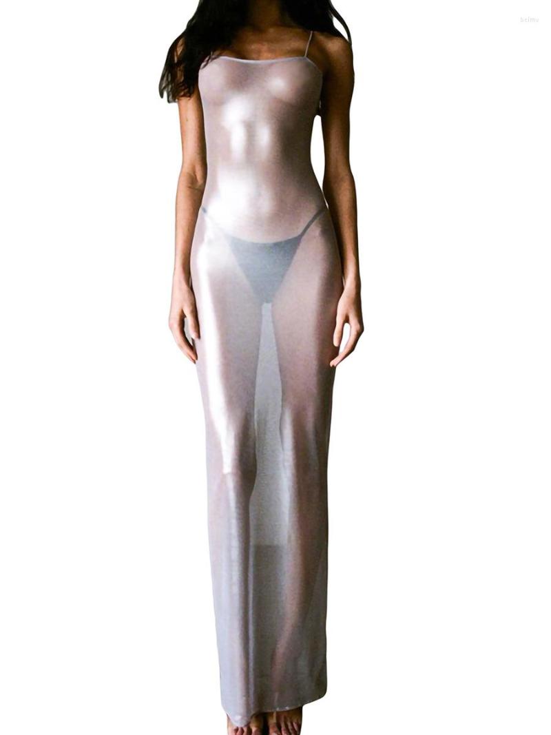 Casual Dresses Women See-through Spaghetti Straps Sleeveless Slim Fit Sheer Mesh Long Dress Bikini Cover Ups Beach Bathing Suit, Silver
Casual Dresses Women See-through Spaghetti Straps Sleeveless Slim Fit Sheer Mesh Long Dress Bikini Cover Ups Beach Bathing Suit, Silver