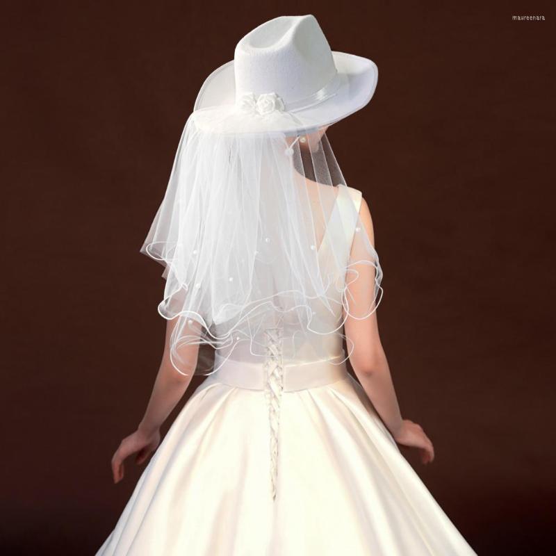 Berets Lovely Cowboy Hat Costume Accessories Fedora Hemming Women Cowgirl With Veil Decorate, White
Berets Lovely Cowboy Hat Costume Accessories Fedora Hemming Women Cowgirl With Veil Decorate, White