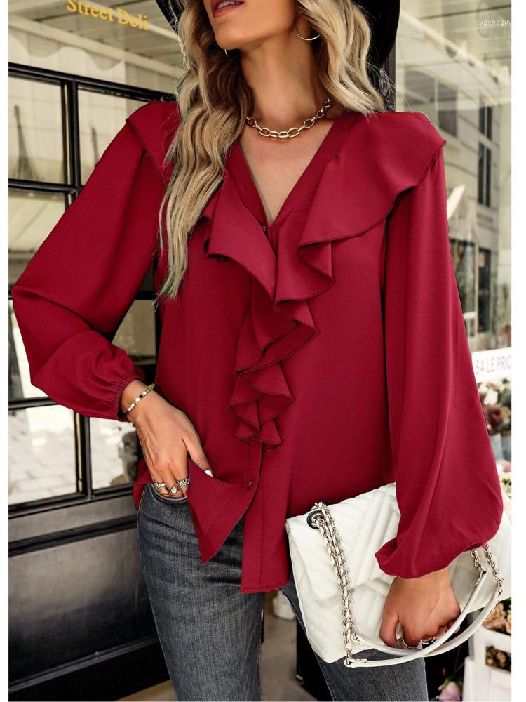 Women' Blouses DGIRL Red Commuting Long Sleeve Ruffles Shirt Spring And Autumn Four Seasons Top Women Blouse, Green
Women' Blouses DGIRL Red Commuting Long Sleeve Ruffles Shirt Spring And Autumn Four Seasons Top Women Blouse, Green
