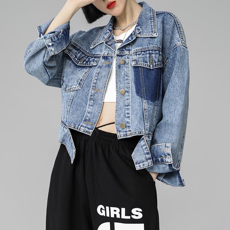 Women' Jackets 2023 Autumn Fashion Women Denim Crop Jacket Matching Pockets Full Sleeve Loose Button Lapel Leisure All Match Coat, Blue
Women' Jackets 2023 Autumn Fashion Women Denim Crop Jacket Matching Pockets Full Sleeve Loose Button Lapel Leisure All Match Coat, Blue
