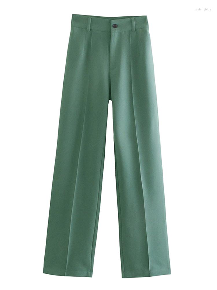 Women' Pants Women Chic Fashion Office Wear Straight Vintage High Waist Zipper Female Trousers, Light green
Women' Pants Women Chic Fashion Office Wear Straight Vintage High Waist Zipper Female Trousers, Light green