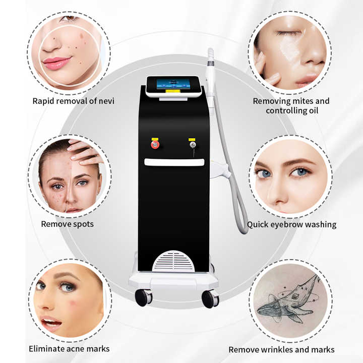 Vertical High Power Picosecond Laser Tattoo Removal Eyebrows Washing Pigment Melanin Inhibiting Skin Whitening Marks Spots Acne Treatment Pico Q Switc