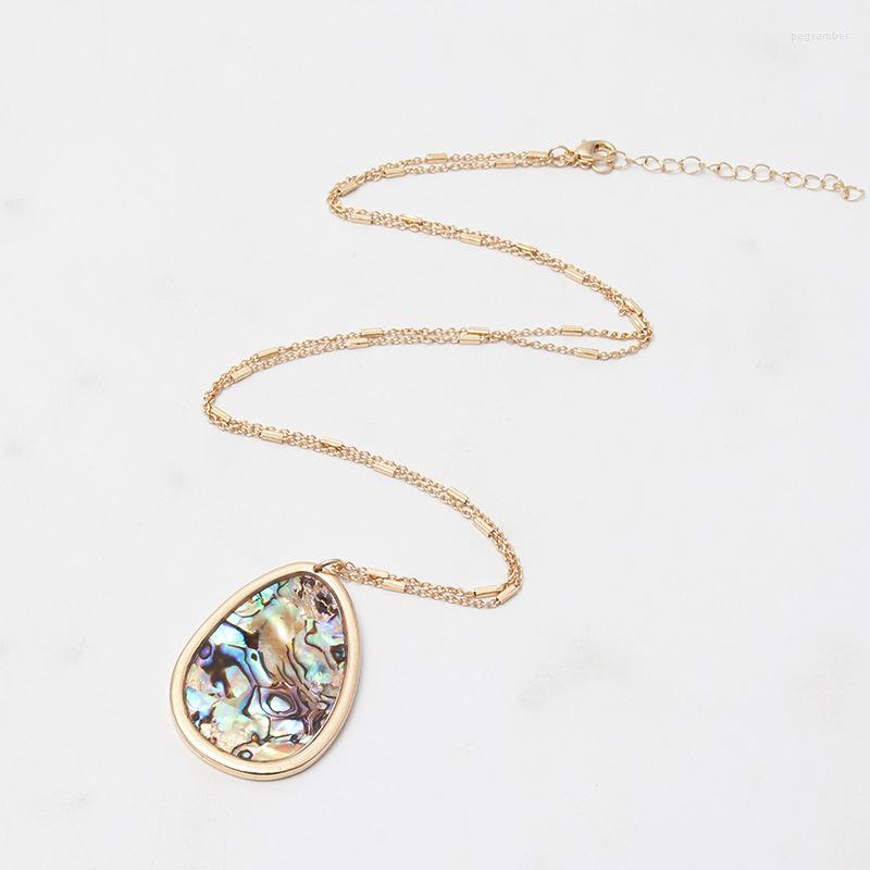 Chains Long Style Geometric Teardrop Shell Resin Necklace Natural Multicolor Abalone Pendant
Chains Long Style Geometric Teardrop Shell Resin Necklace Natural Multicolor Abalone Pendant