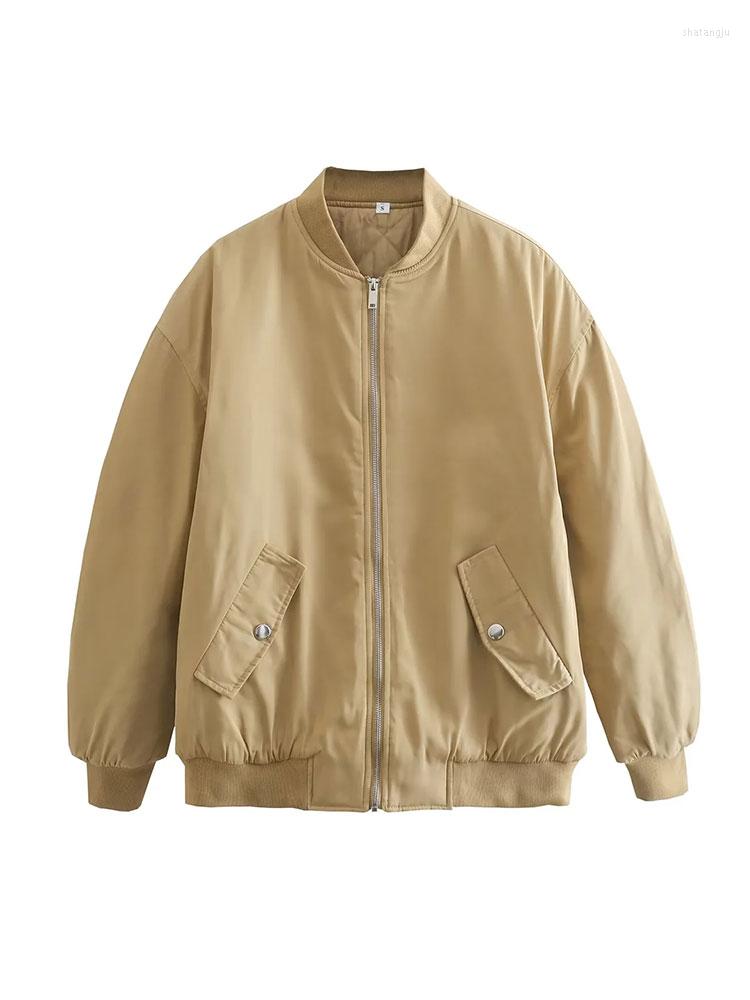 Women's Jackets Women's Fashion Loose Coats Front Zipper Vintage O-Neck Long Sleeve Bomber Jacket Female Winter Chic Cotton Outerwear
Women's Jackets Women's Fashion Loose Coats Front Zipper Vintage O-Neck Long Sleeve Bomber Jacket Female Winter Chic Cotton Outerwear