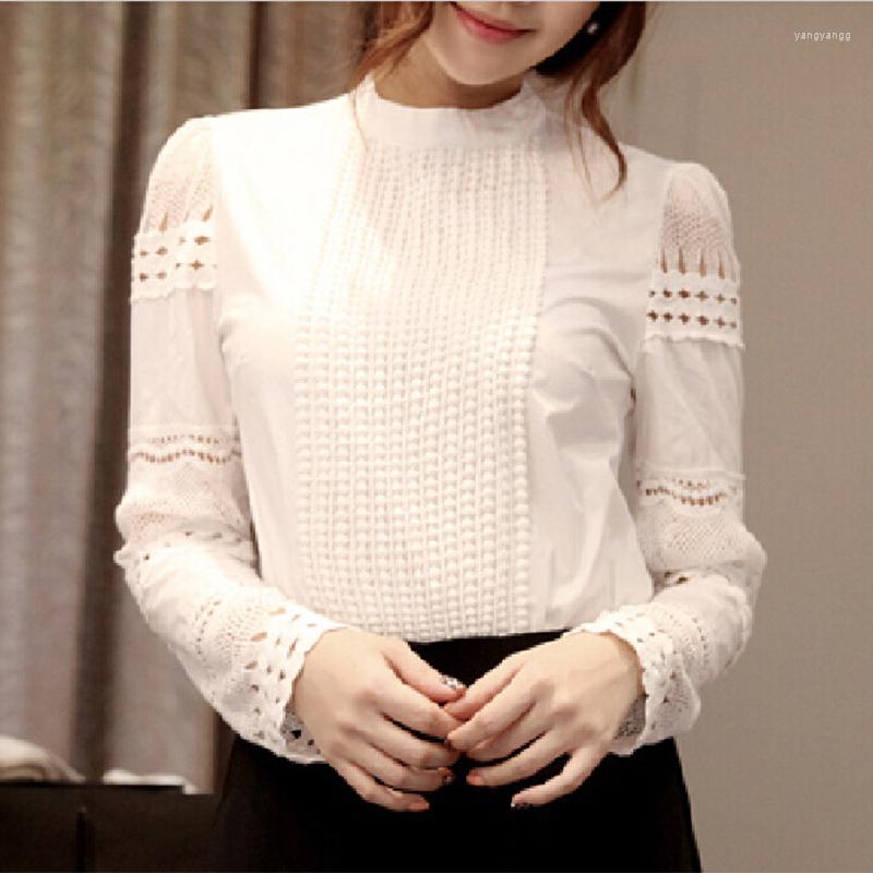 Women' Blouses Women Slim Bottoming Long-sleeved White Shirt Lace Hook Flower Hollow
Women' Blouses Women Slim Bottoming Long-sleeved White Shirt Lace Hook Flower Hollow