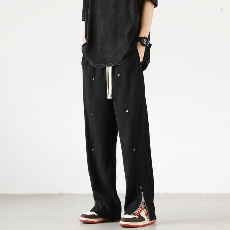 Men's Pants Summer Thin Men Fashion Casual Ice Silk Streetwear Hip Hop Loose Straight Wide Leg Mens Trousers -2XL, Black
Men's Pants Summer Thin Men Fashion Casual Ice Silk Streetwear Hip Hop Loose Straight Wide Leg Mens Trousers -2XL, Black