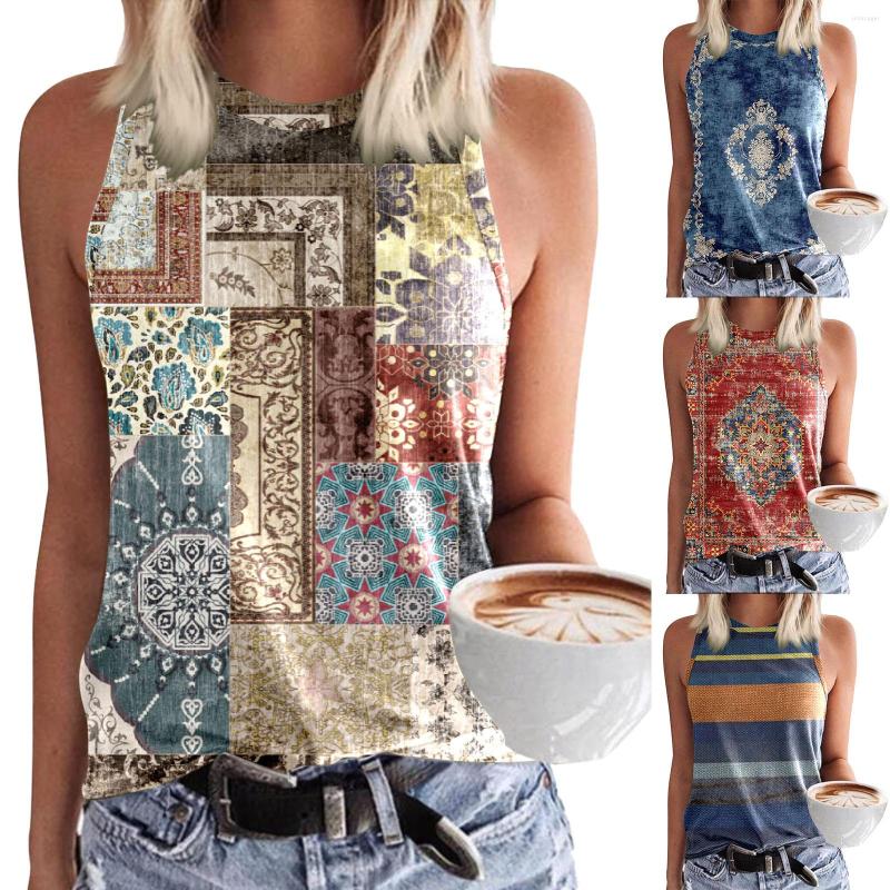 Women' T Shirts Womens Crewneck Sleeveless Print Tank Tops Summer Casual Loose Fit Basic Beach Blouse, Khaki
Women' T Shirts Womens Crewneck Sleeveless Print Tank Tops Summer Casual Loose Fit Basic Beach Blouse, Khaki