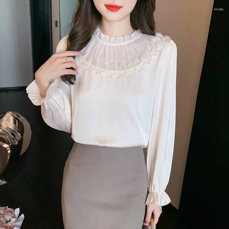 Women' Blouses Elegant Chiffon Tops French Solid Loose Female Clothing Spring Stand Collar Long Sleeve Shirts Women Fashion Blouse Blusas, Apricot
Women' Blouses Elegant Chiffon Tops French Solid Loose Female Clothing Spring Stand Collar Long Sleeve Shirts Women Fashion Blouse Blusas, Apricot