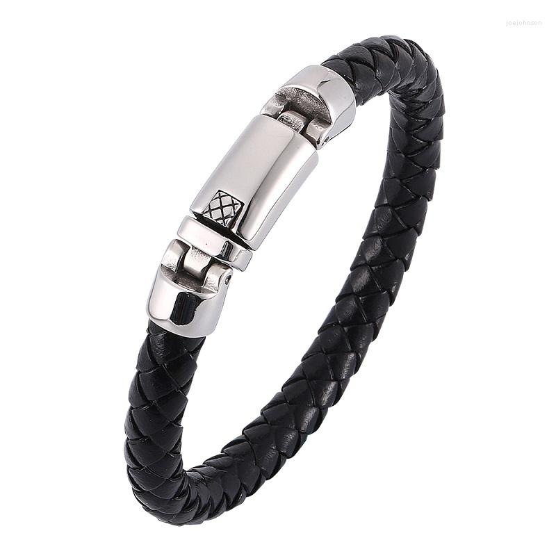 Charm Bracelets 2023 Men's 8mm Braided Leather Bracelet Personality Stainless Steel Spring Clasp Fashion Jewelry Bangles Pulseras Hombre
Charm Bracelets 2023 Men's 8mm Braided Leather Bracelet Personality Stainless Steel Spring Clasp Fashion Jewelry Bangles Pulseras Hombre