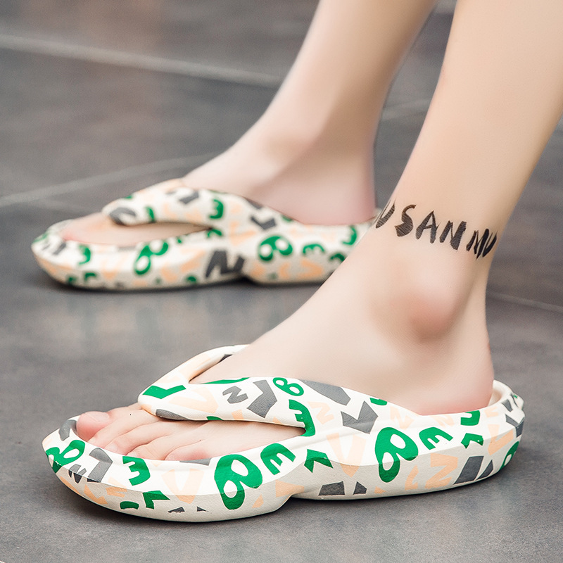 Slippers Flip Flops Men Fashion Home Summer Printing Personality Korean Beach Shoes Male Flat Casual Soft Sole Slides 230328, White
Slippers Flip Flops Men Fashion Home Summer Printing Personality Korean Beach Shoes Male Flat Casual Soft Sole Slides 230328, White