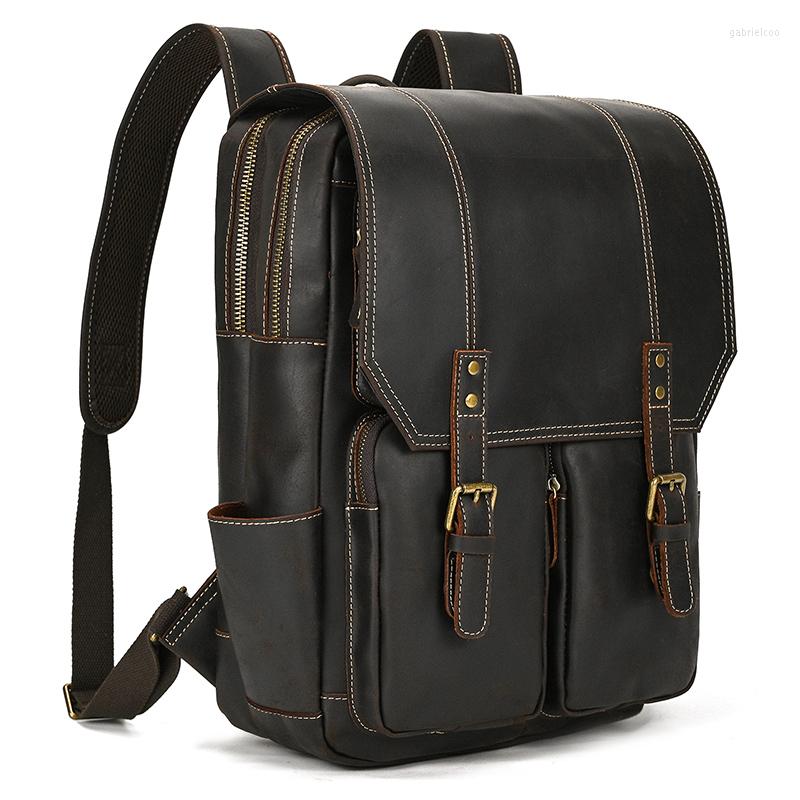 Backpack Luufan Crazy Horse Genuine Leather Mens 15" PC Rucksack Big Capacity Daypack Men School Bags Large Male Travel, Brown
Backpack Luufan Crazy Horse Genuine Leather Mens 15" PC Rucksack Big Capacity Daypack Men School Bags Large Male Travel, Brown
