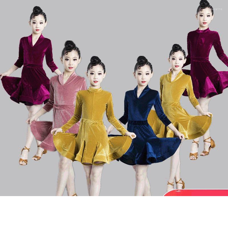 Stage Wear Children Latin Dance Costume Girls Performance Competition Dresses Autumn Winter Long Sleeve Practice Clothing 2023, Color1
Stage Wear Children Latin Dance Costume Girls Performance Competition Dresses Autumn Winter Long Sleeve Practice Clothing 2023, Color1