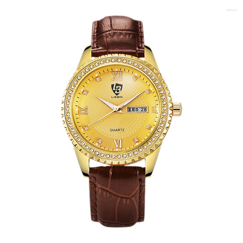 Wristwatches LIEBIG Fashion Genuine Leather Strap Watches Mens Casual Date Week Waterproof Quartz Wristwatch Clock Male Reloj Hombre L1001, Style 1
Wristwatches LIEBIG Fashion Genuine Leather Strap Watches Mens Casual Date Week Waterproof Quartz Wristwatch Clock Male Reloj Hombre L1001, Style 1